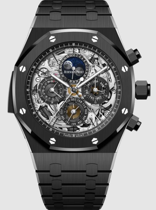 Replica AP Watch Audemars Piguet Royal Oak Grande Complication Openworked Black Ceramic 26605CE.OO.1248CE.01